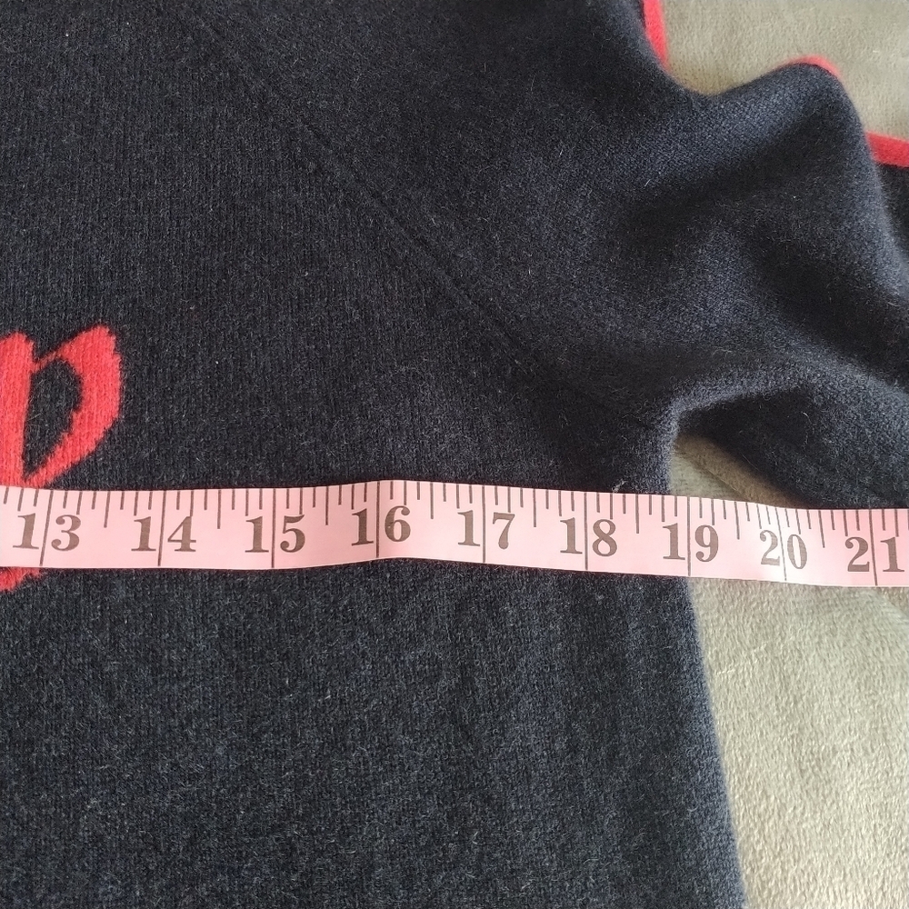 Juicy Couture Black Label Italian Cashmere Striped Sleeve  JUICY Sweater S - Picture 11 of 15